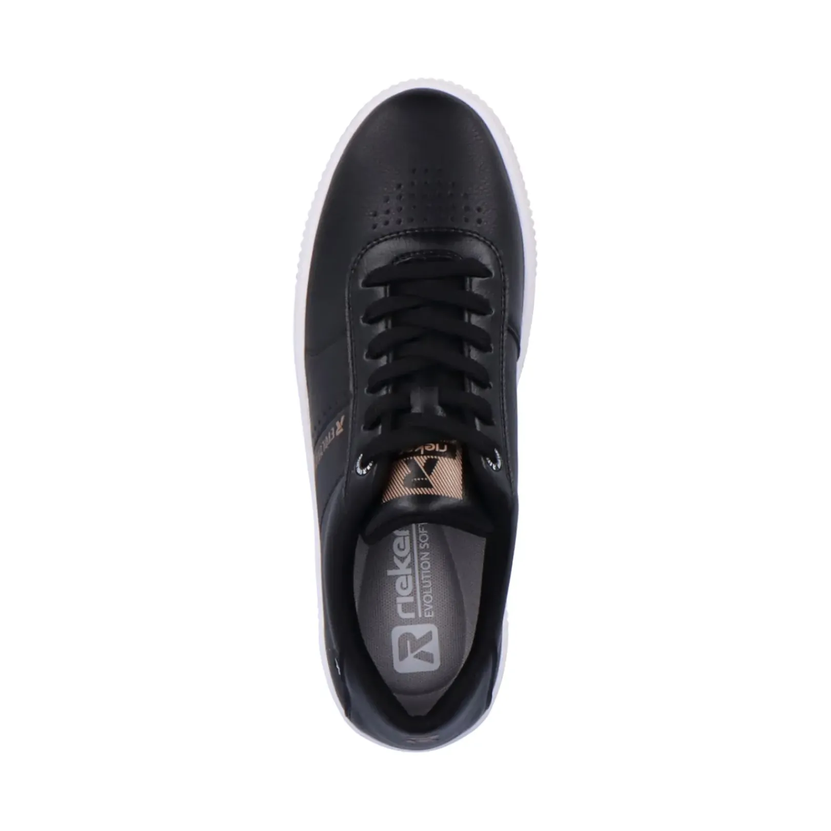 Sale Rieker Damskie Tenisowki Low Night Black