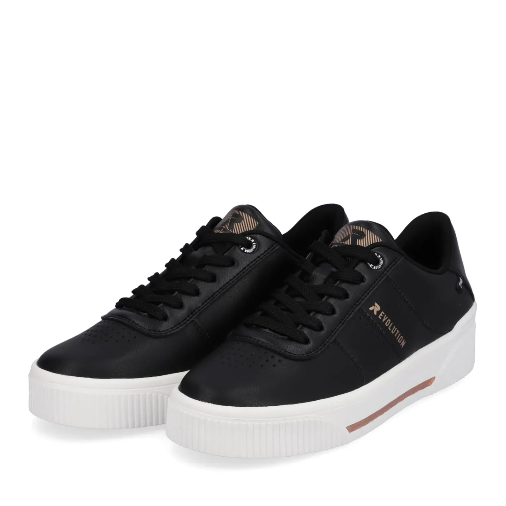 Sale Rieker Damskie Tenisowki Low Night Black