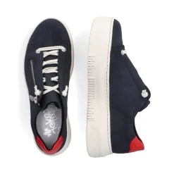 Online Rieker Damskie Tenisowki Low Steel Blue