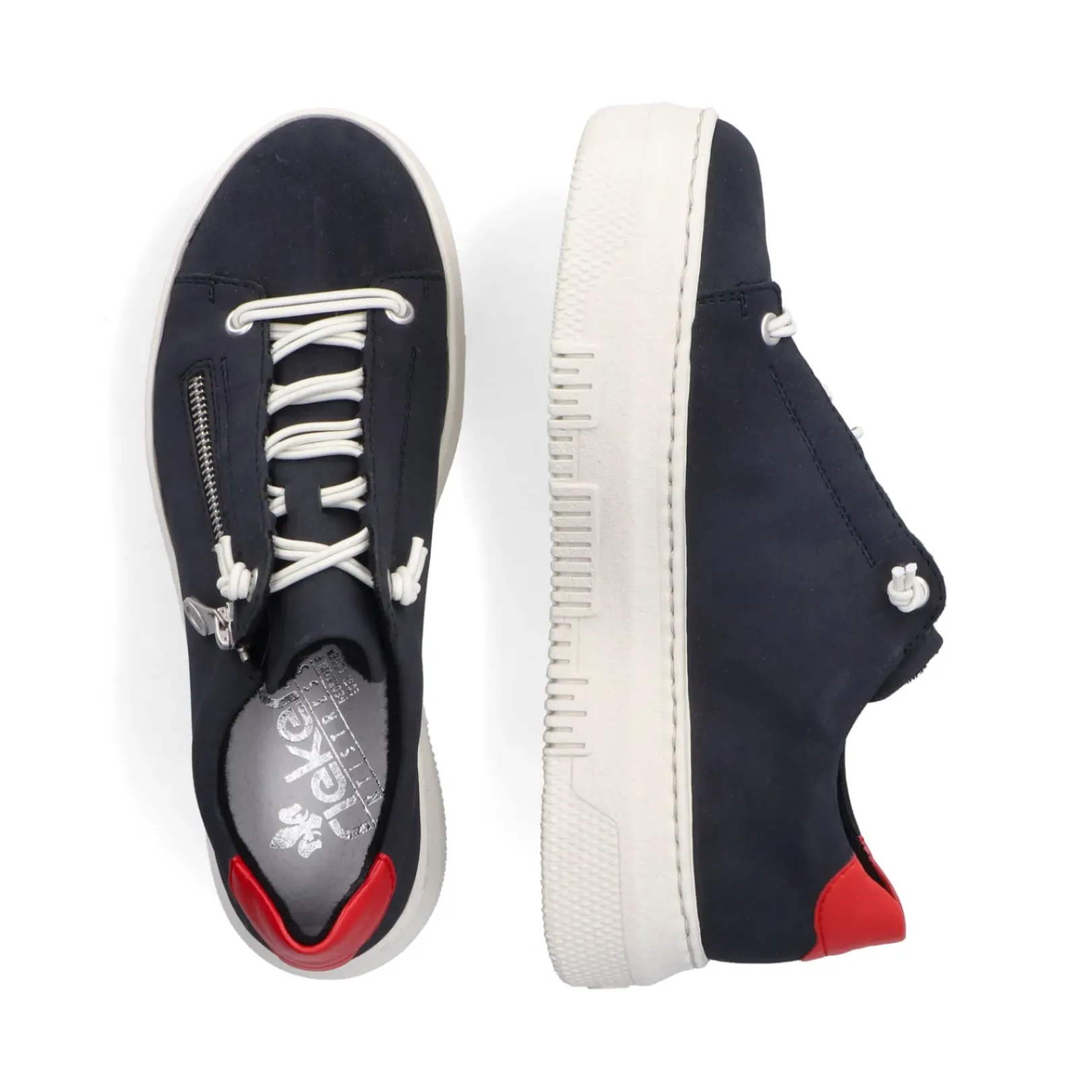 Online Rieker Damskie Tenisowki Low Steel Blue