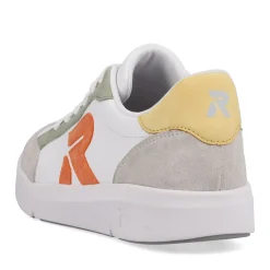 Hot Rieker Damskie Tenisowki Niskie Swan-White Arctic-Grey