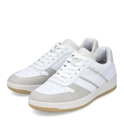 Best Rieker Damskie Tenisowki Low Swan White