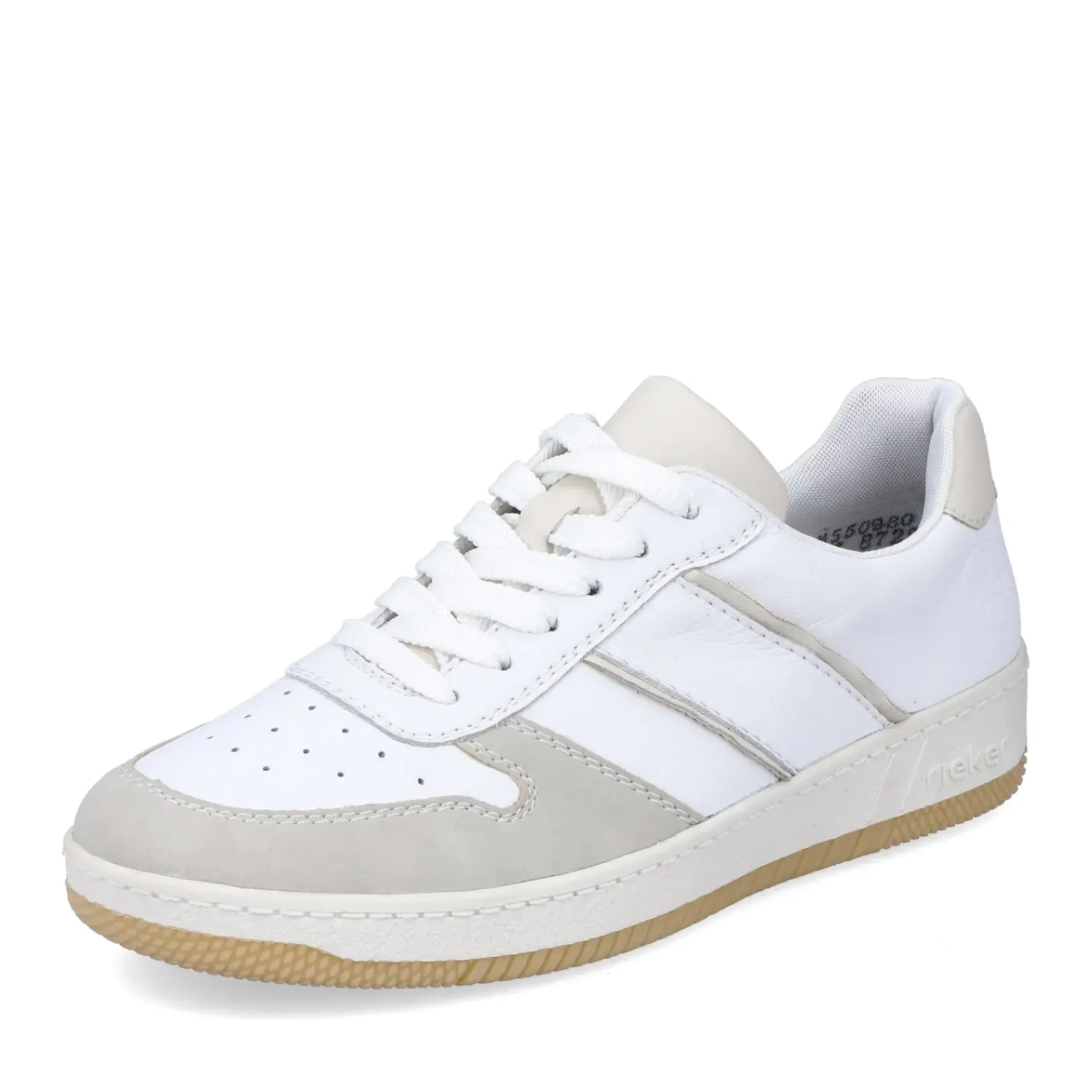 Best Rieker Damskie Tenisowki Low Swan White