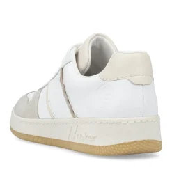 Best Rieker Damskie Tenisowki Low Swan White