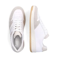 Best Rieker Damskie Tenisowki Low Swan White