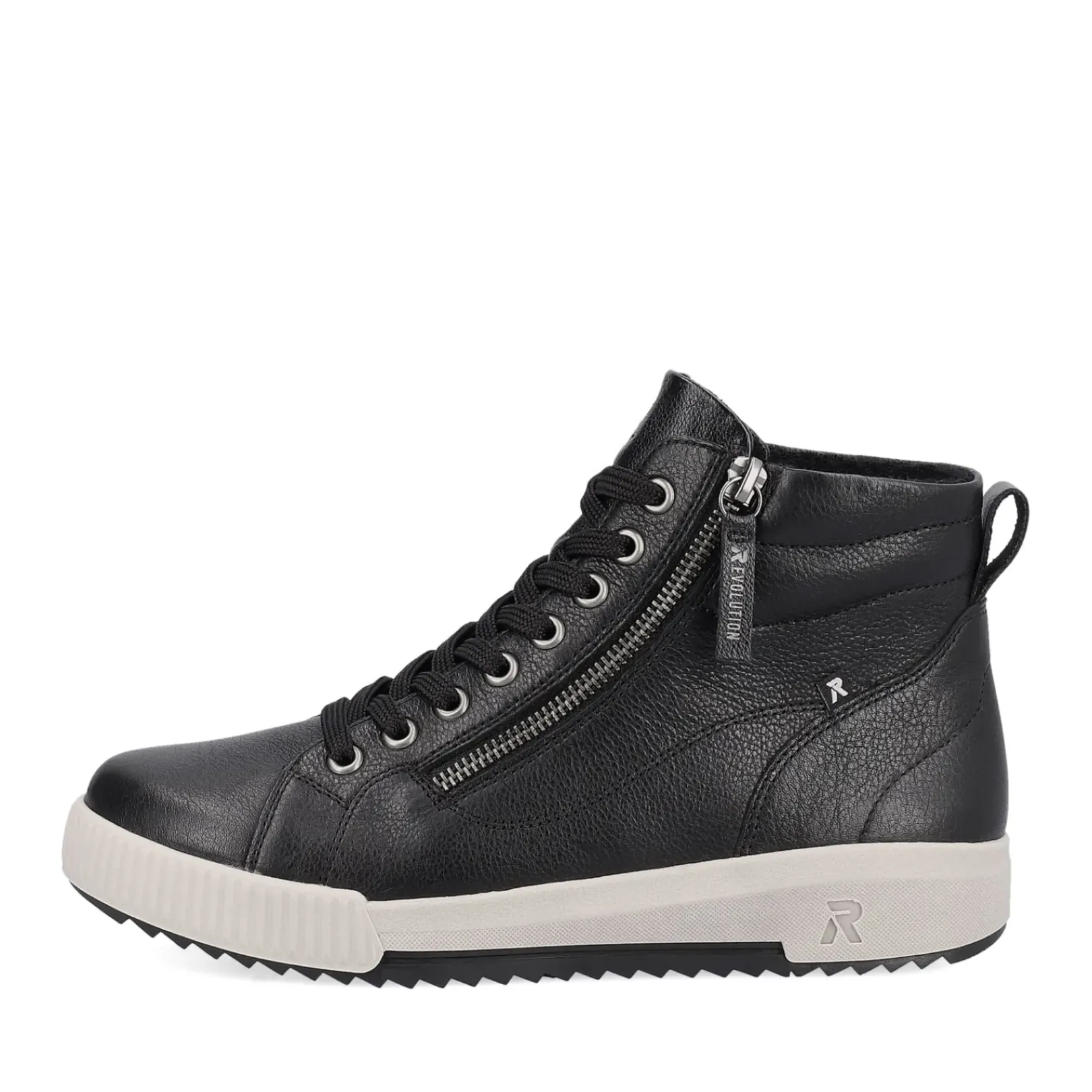 Clearance Rieker Damskie Tenisowki , Wysokie, Stalowe, Czarne