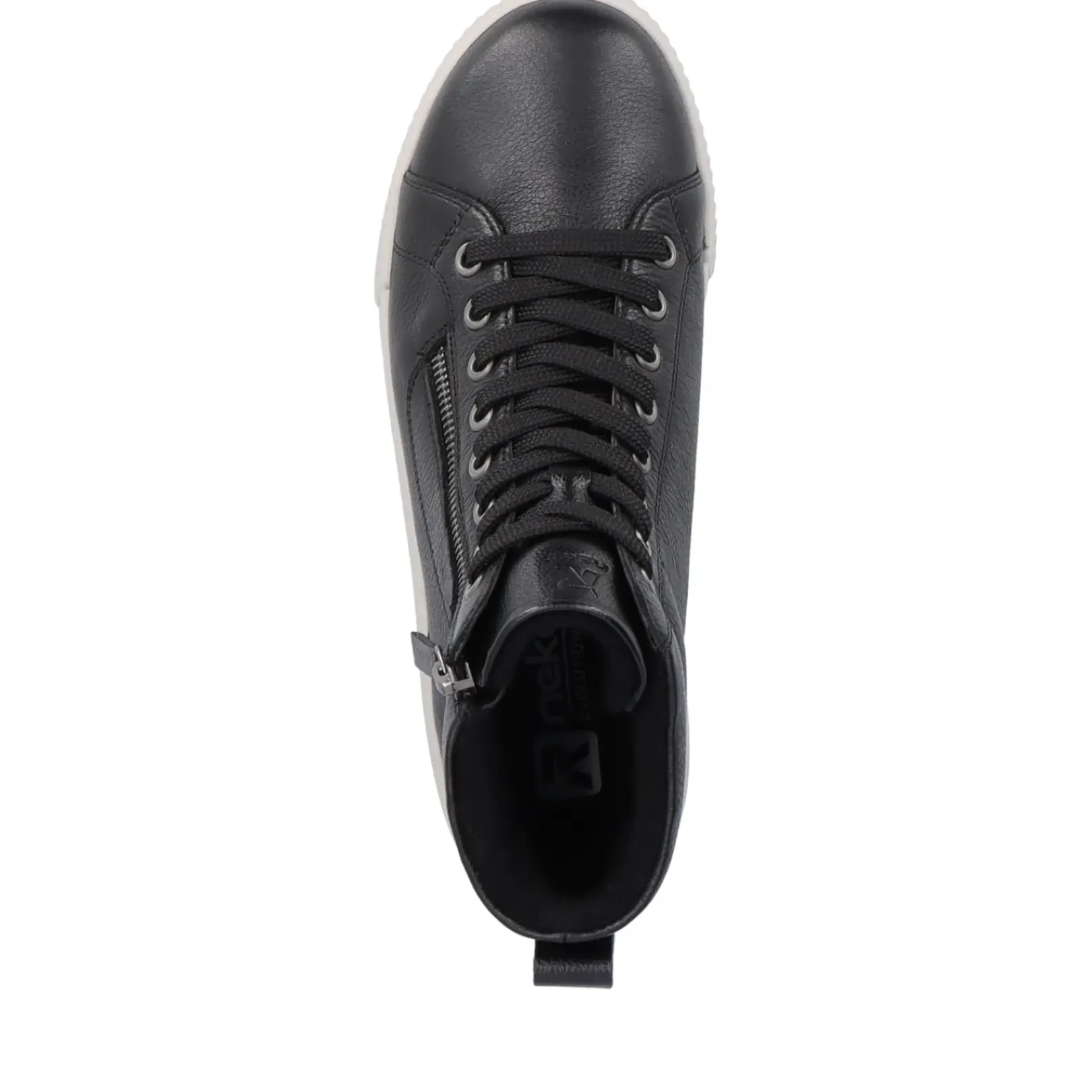 Clearance Rieker Damskie Tenisowki , Wysokie, Stalowe, Czarne