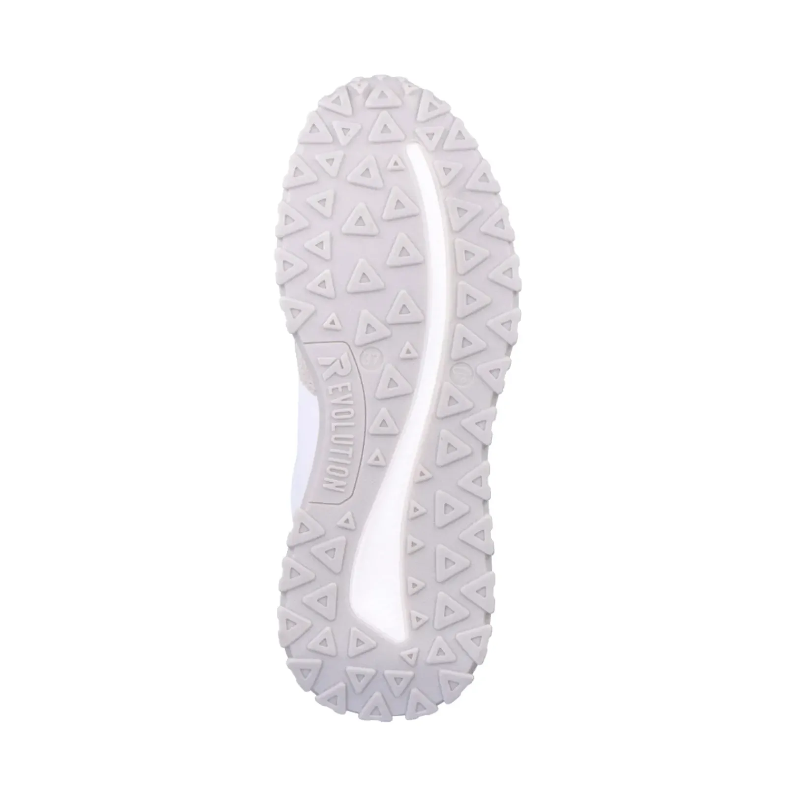 Online Rieker Damskie Tenisowki Niskie Swan-White Stone-Grey