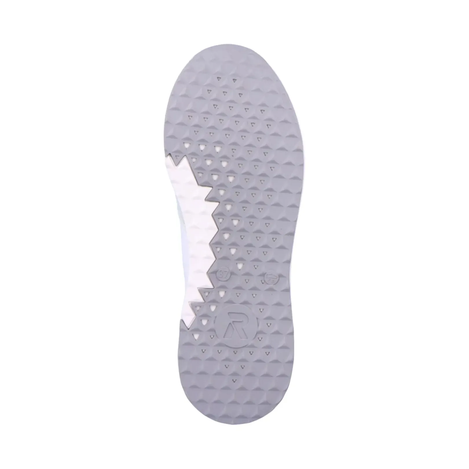 Discount Rieker Damskie Tenisowki Niskie Swan-White Clay-Beige Ice-Blue