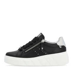 Clearance Rieker Damskie Tenisowki Low Diamond Black