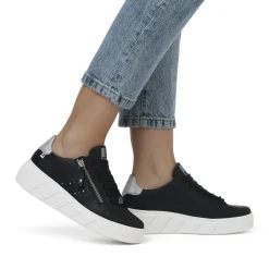 Clearance Rieker Damskie Tenisowki Low Diamond Black