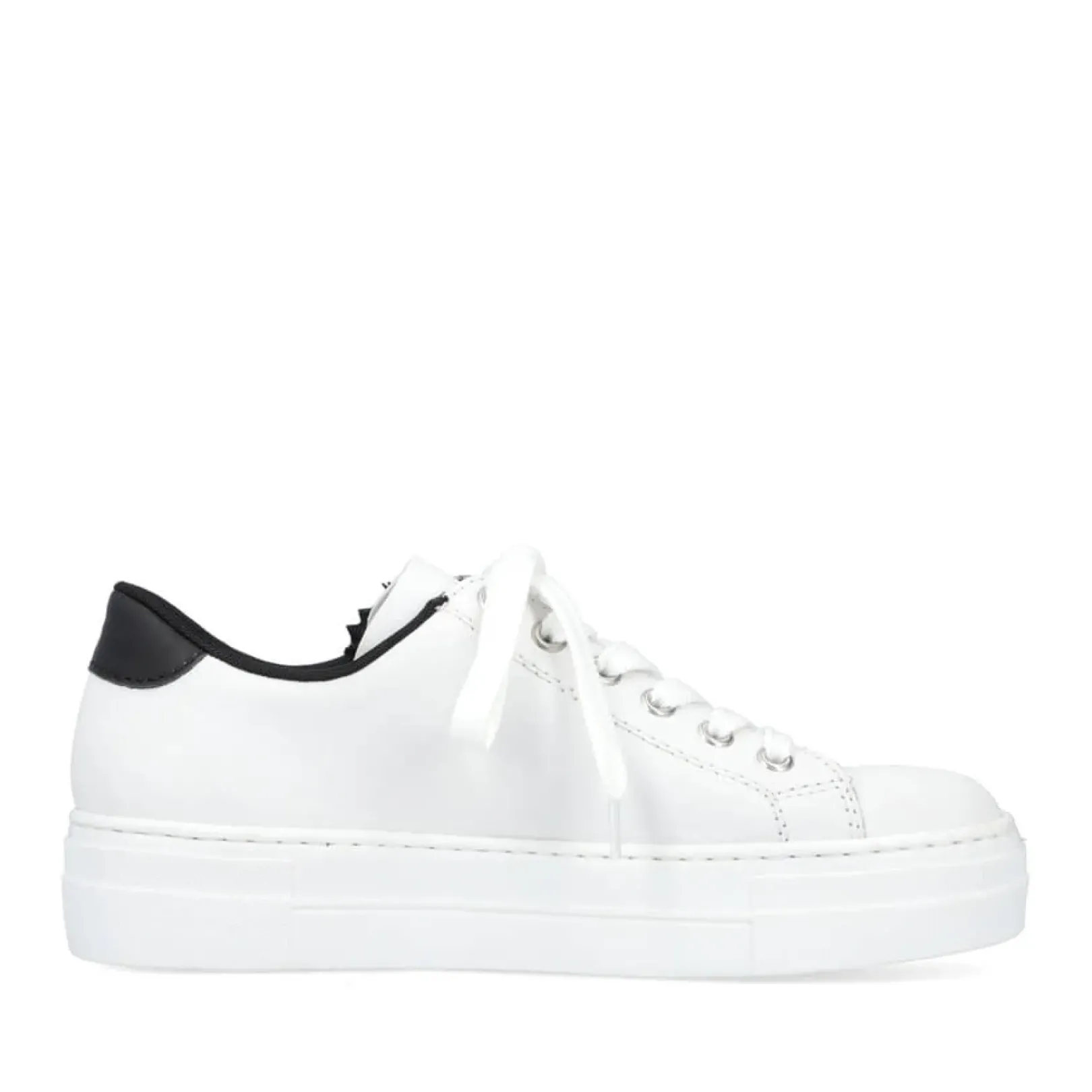 Discount Rieker Damskie Tenisowki Low Lily W Kolorze Bialo-Nocnej Czerni