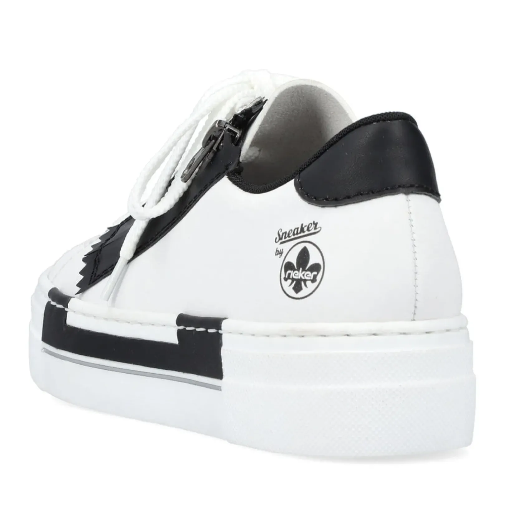 Discount Rieker Damskie Tenisowki Low Lily W Kolorze Bialo-Nocnej Czerni