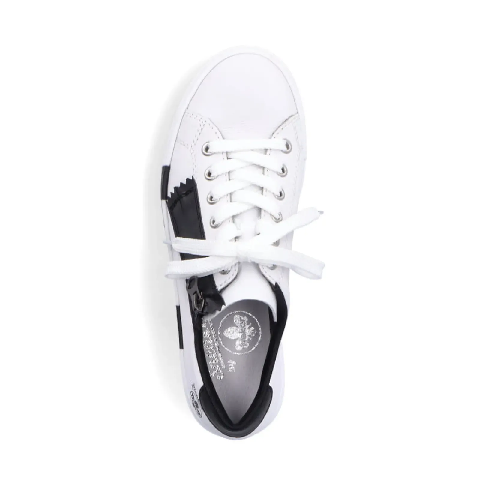 Discount Rieker Damskie Tenisowki Low Lily W Kolorze Bialo-Nocnej Czerni
