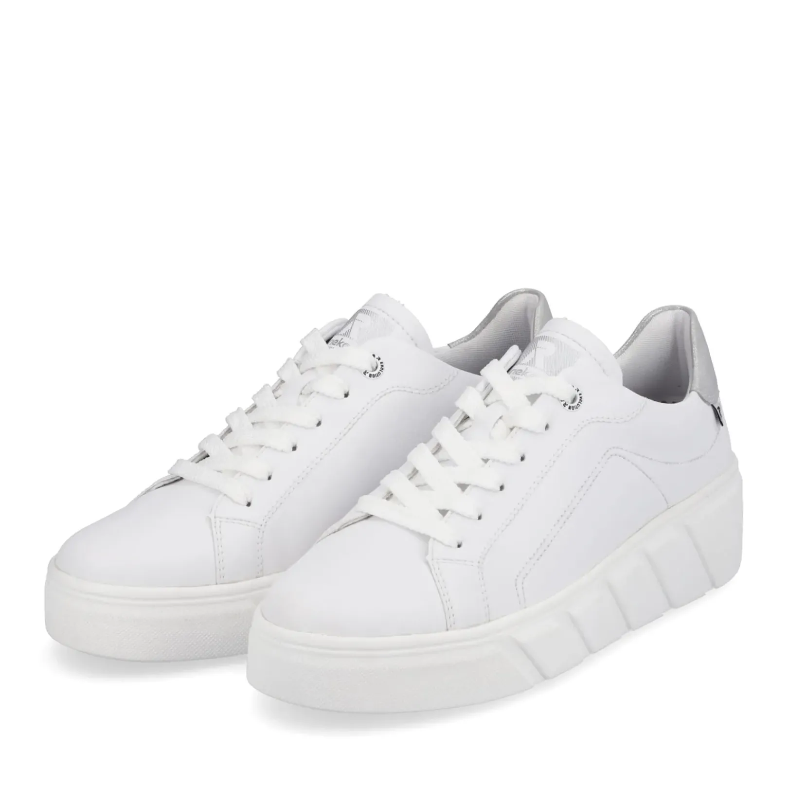Clearance Rieker Damskie Tenisowki , Niskie, Krystalicznie Biale