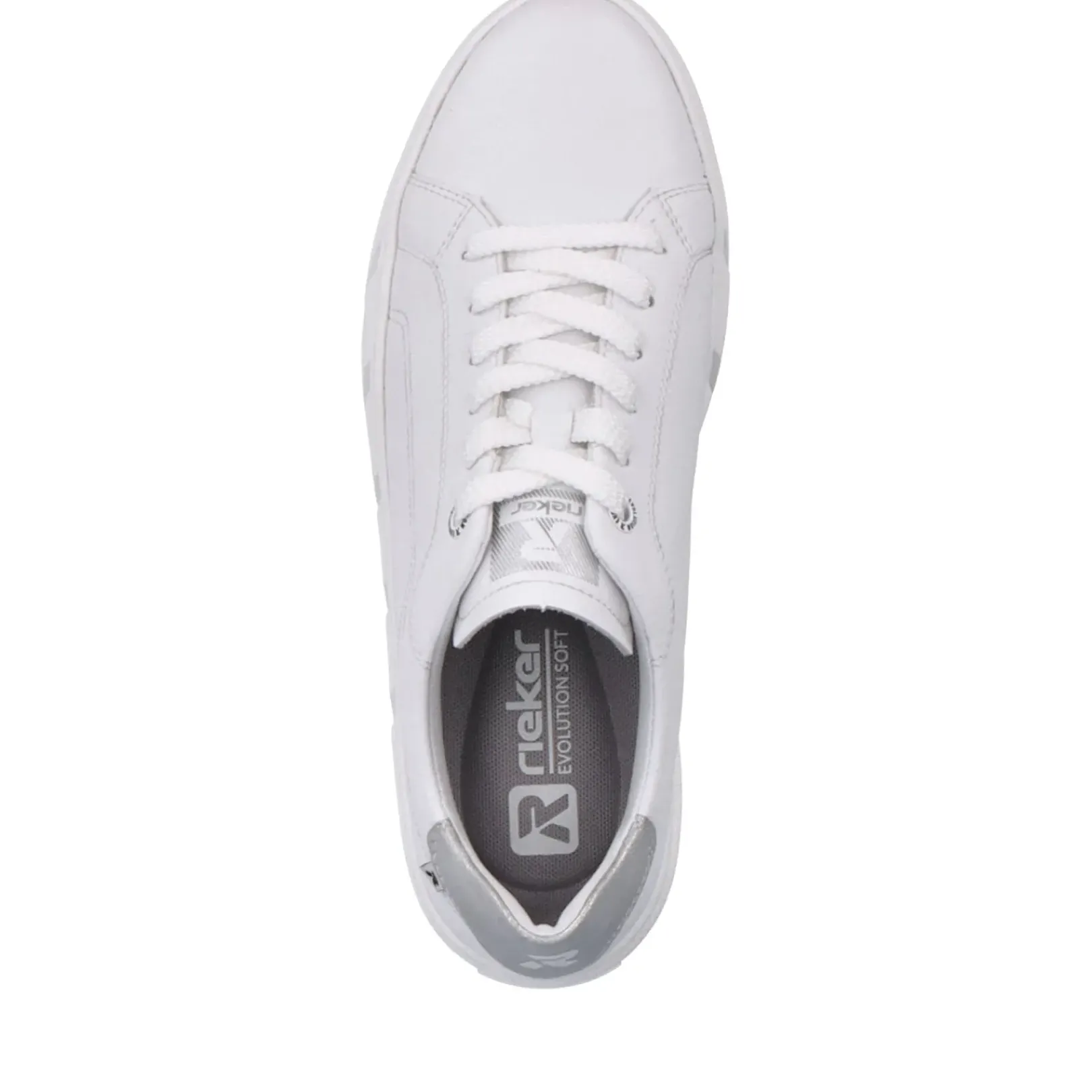 Clearance Rieker Damskie Tenisowki , Niskie, Krystalicznie Biale
