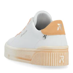 Online Rieker Damskie Tenisowki Low Crystal-White Apricot