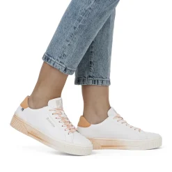 Online Rieker Damskie Tenisowki Low Crystal-White Apricot