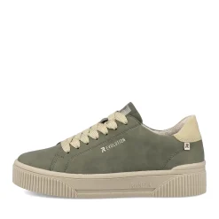 Clearance Rieker Damskie Tenisowki Niskie W Kolorze Khaki, Kremowo-Bezowym