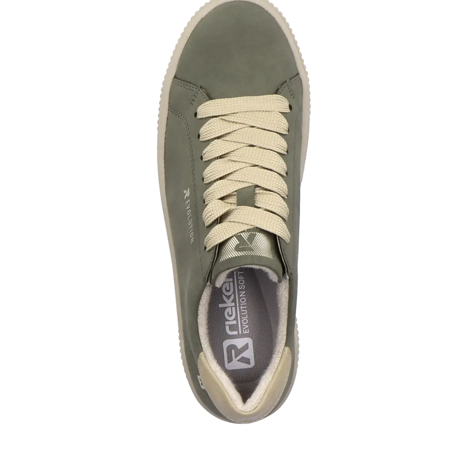 Clearance Rieker Damskie Tenisowki Niskie W Kolorze Khaki, Kremowo-Bezowym