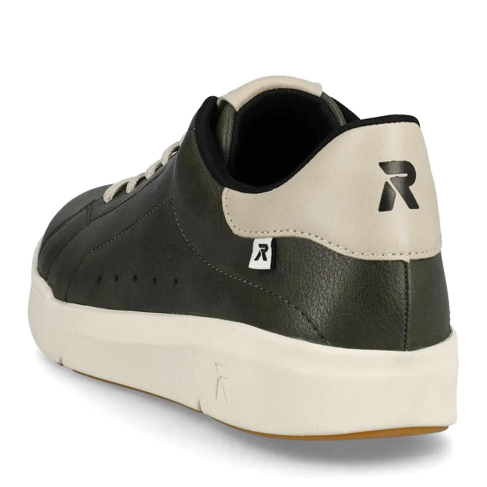 Sale Rieker Damskie Tenisowki Niskie W Kolorze Khaki W Kolorze Szarym
