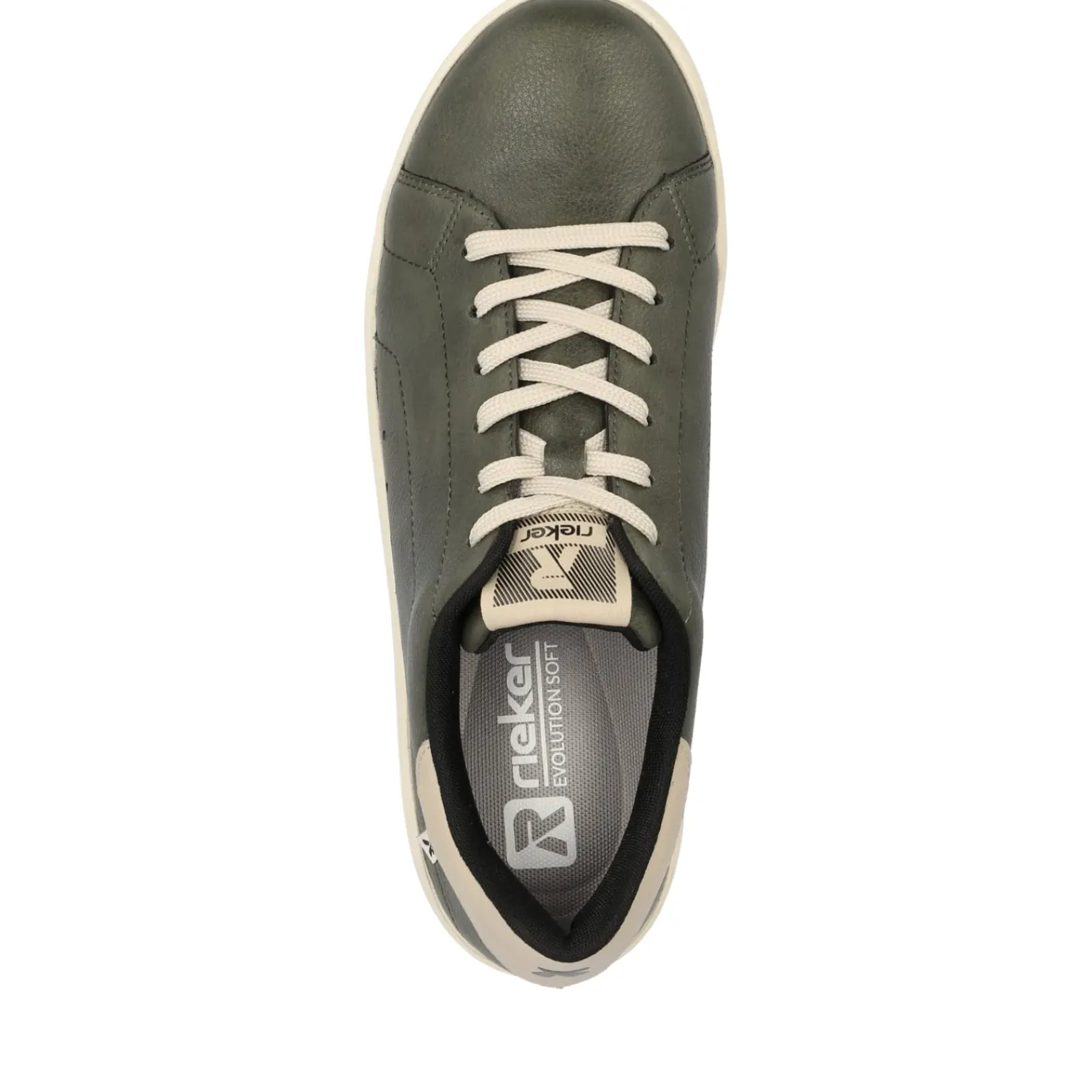 Sale Rieker Damskie Tenisowki Niskie W Kolorze Khaki W Kolorze Szarym