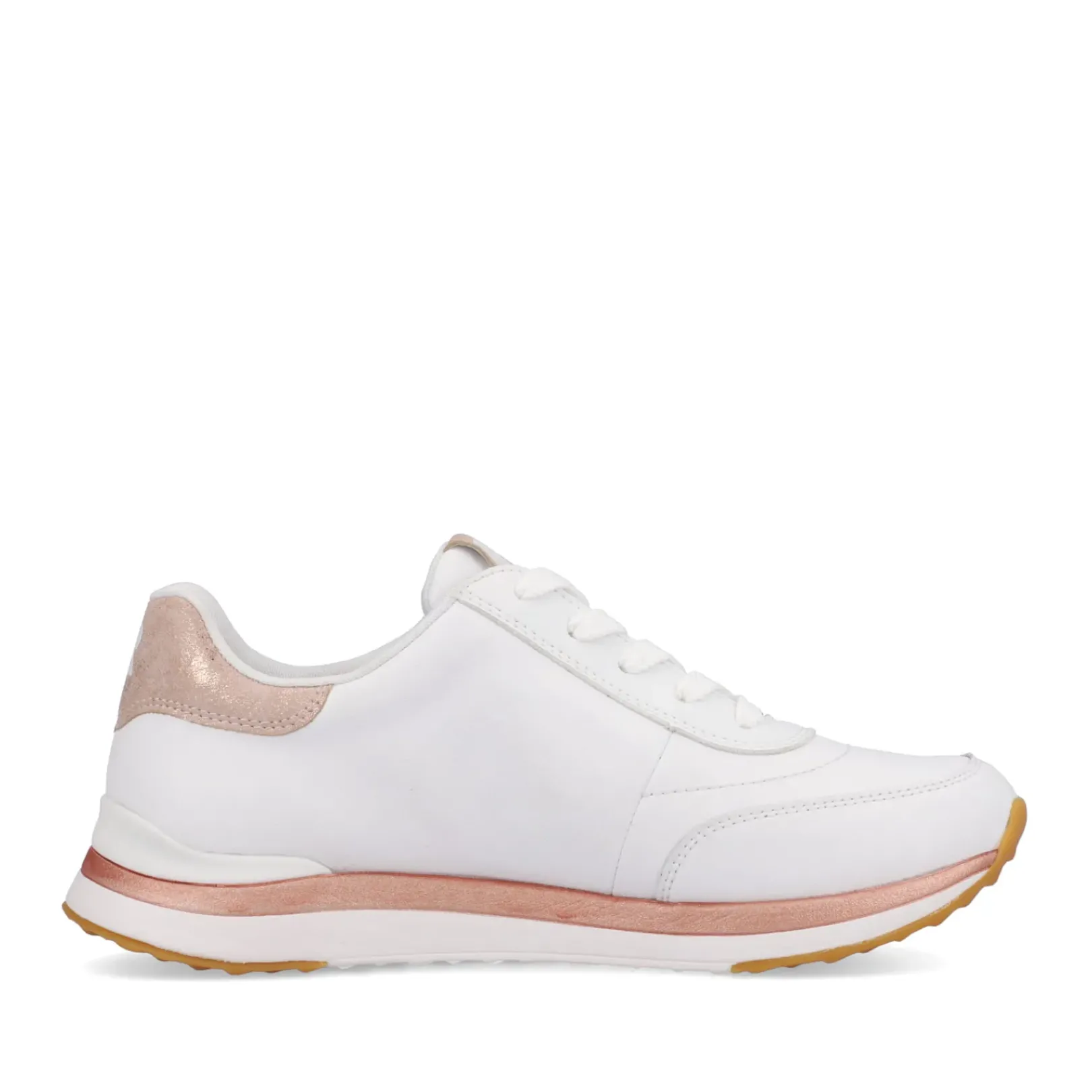 Online Rieker Damskie Tenisowki Niskie Swan-White Rose