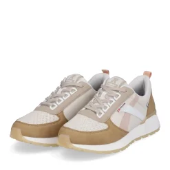Sale Rieker Damskie Tenisowki Low Clay-Beige Cinnamon White