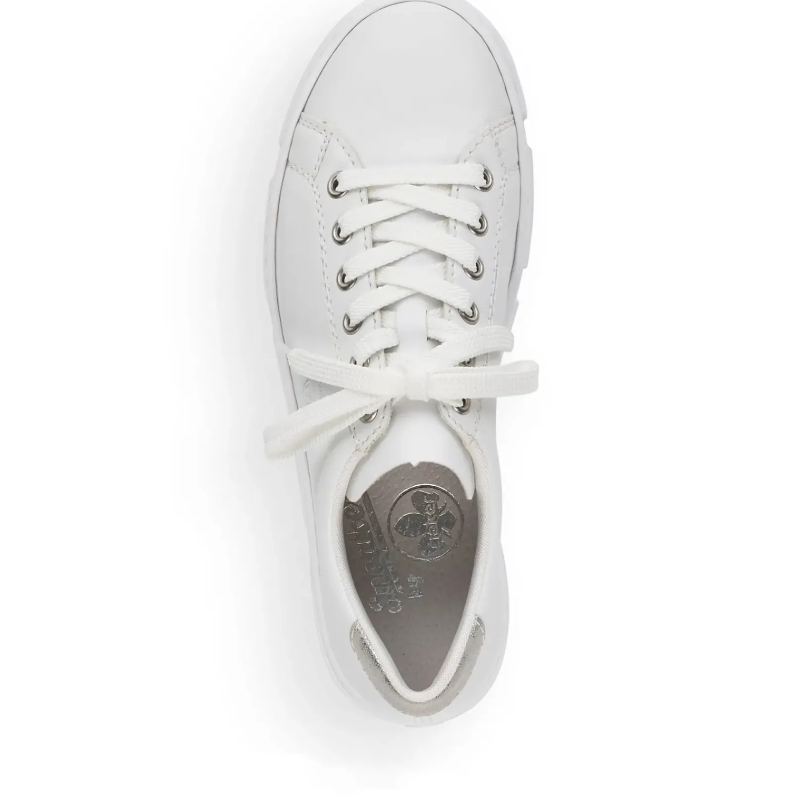 Best Rieker Damskie Tenisowki Niskie W Kolorze Czystej Bieli