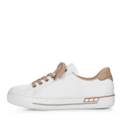Fashion Rieker Damskie Tenisowki Niskie, Perlowo-Biale