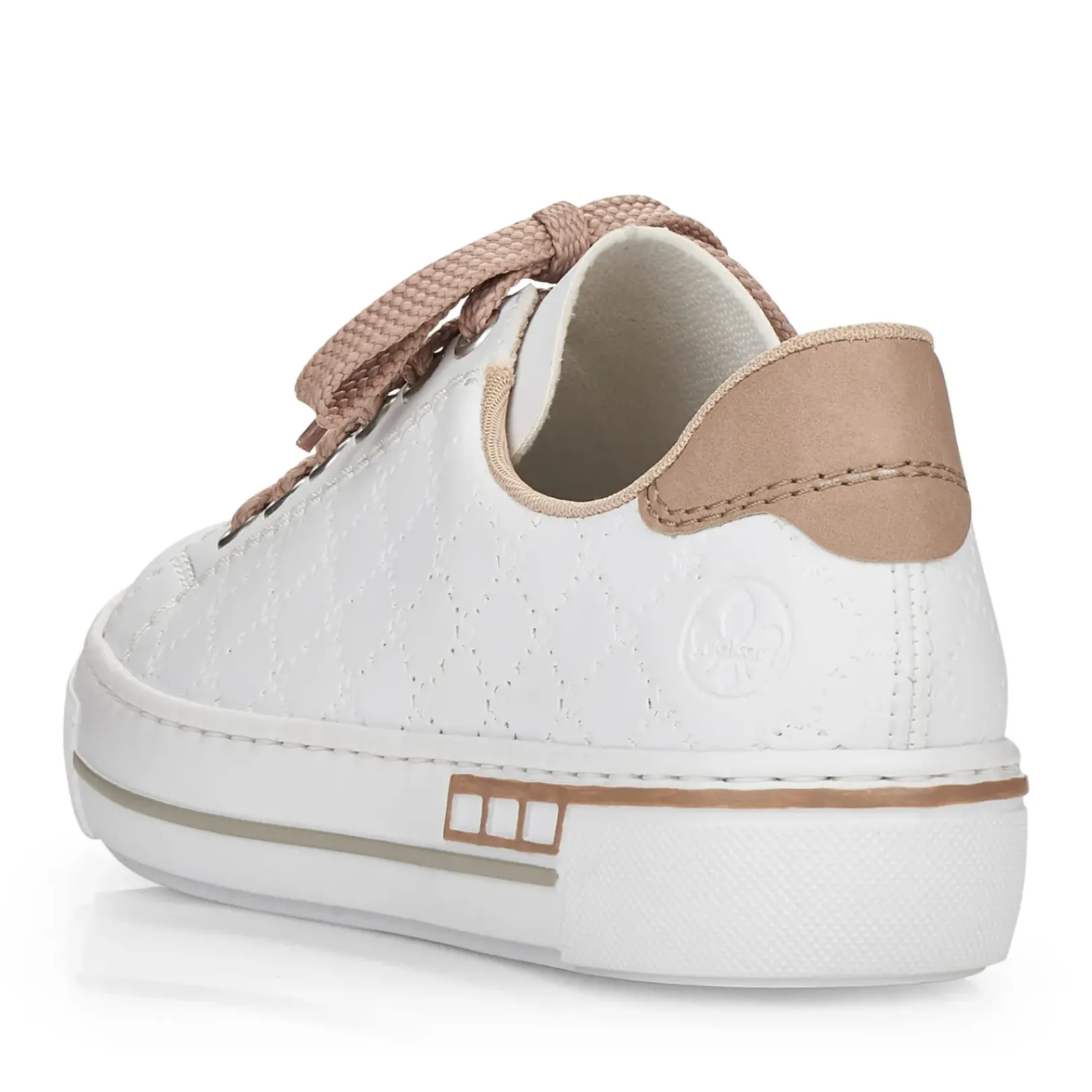 Fashion Rieker Damskie Tenisowki Niskie, Perlowo-Biale