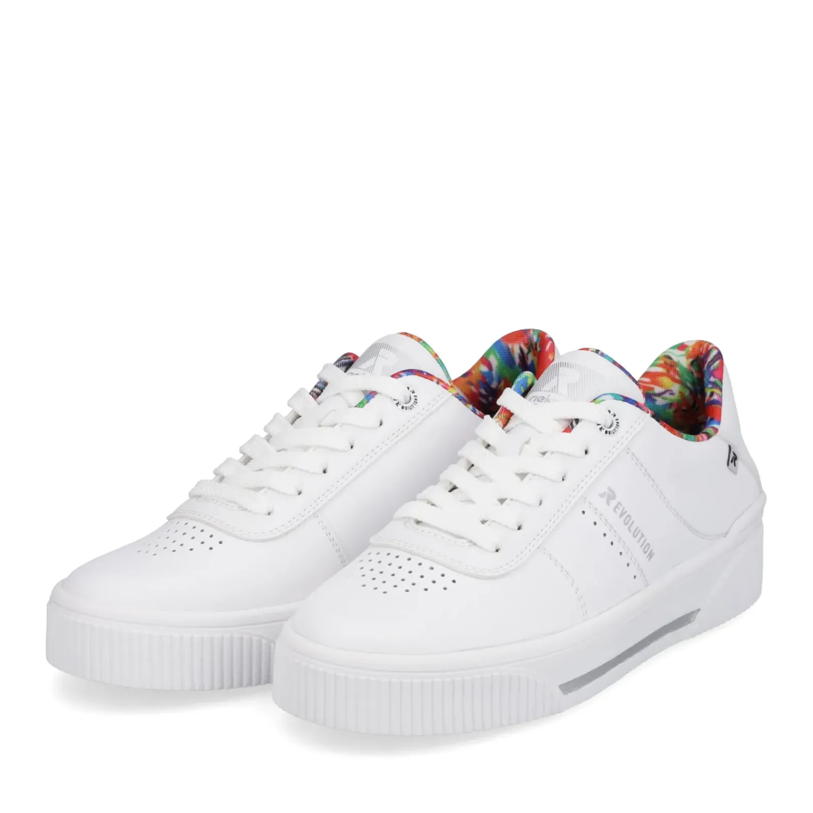 Online Rieker Damskie Tenisowki Low Frost White