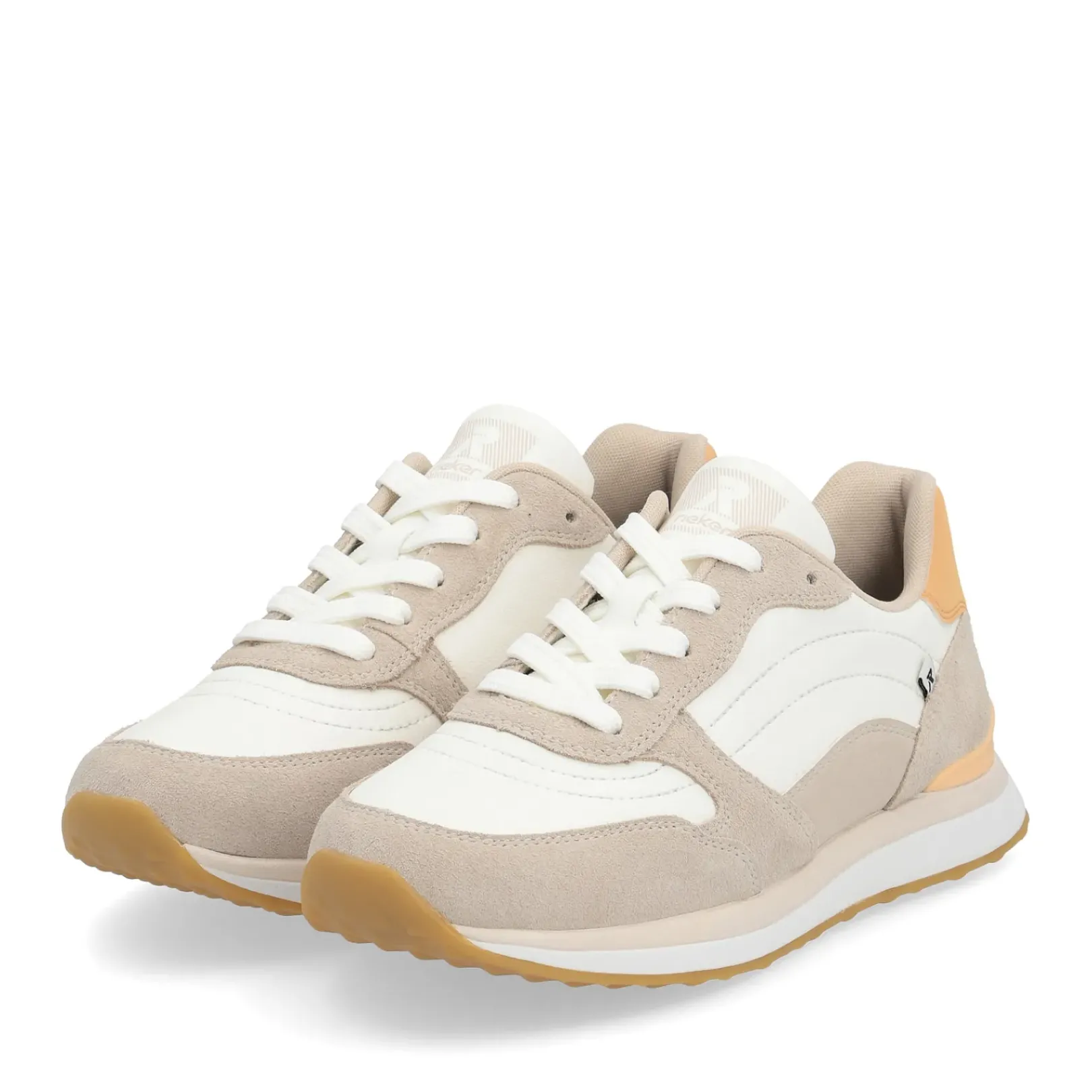 Clearance Rieker Damskie Tenisowki Low Clay W Kolorze Bezowo-Morelowym
