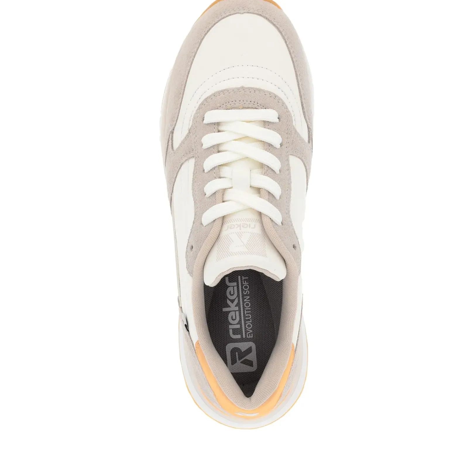 Clearance Rieker Damskie Tenisowki Low Clay W Kolorze Bezowo-Morelowym