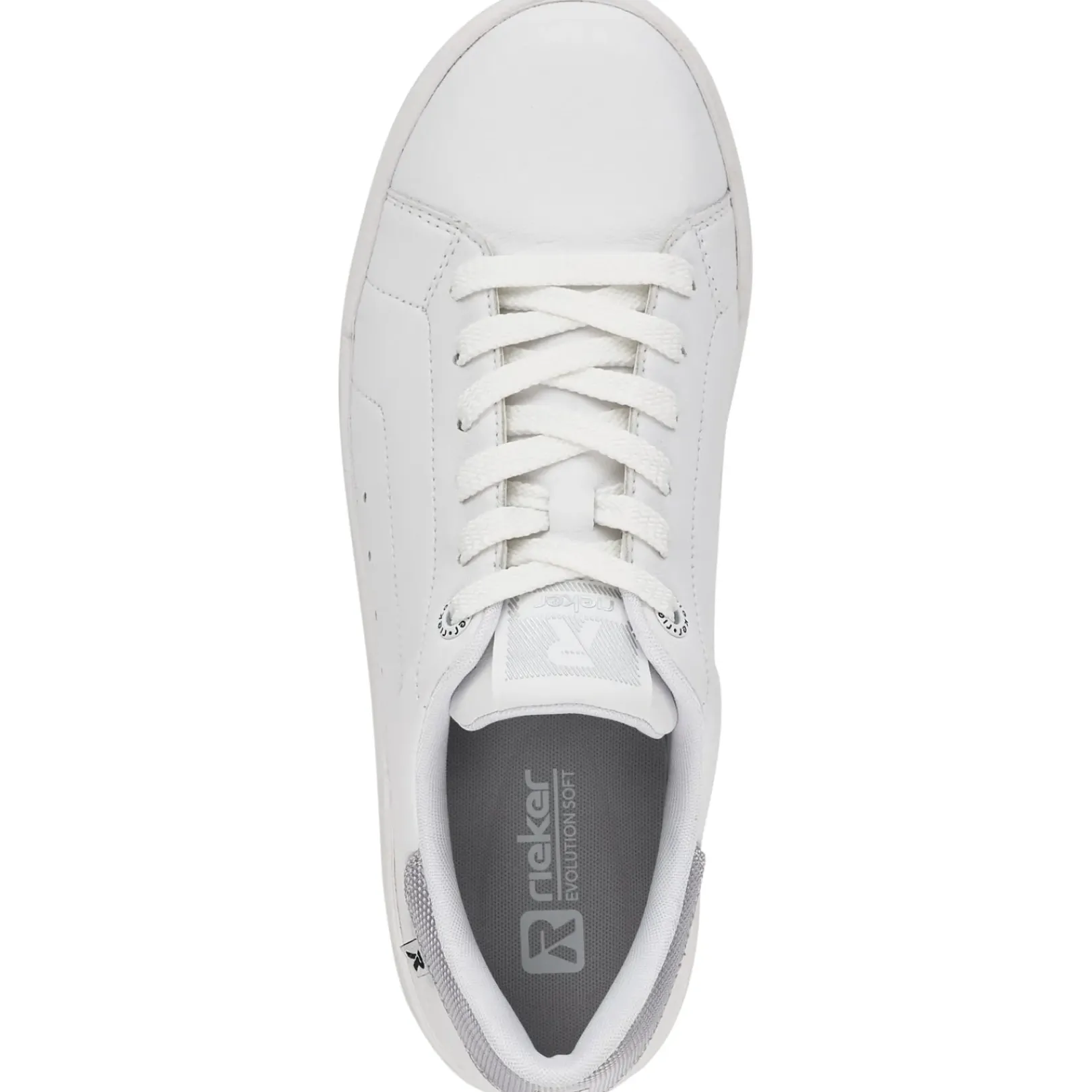 Best Rieker Damskie Tenisowki Low Frost White