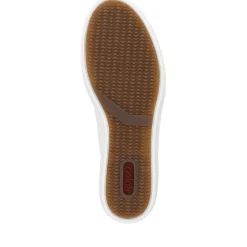 Outlet Rieker Damskie Tenisowki , Niskie, Krystalicznie Biale