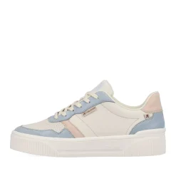 Clearance Rieker Damskie Tenisowki Niskie Waniliowo-Bialo-Jasnoniebieskie