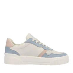 Clearance Rieker Damskie Tenisowki Niskie Waniliowo-Bialo-Jasnoniebieskie