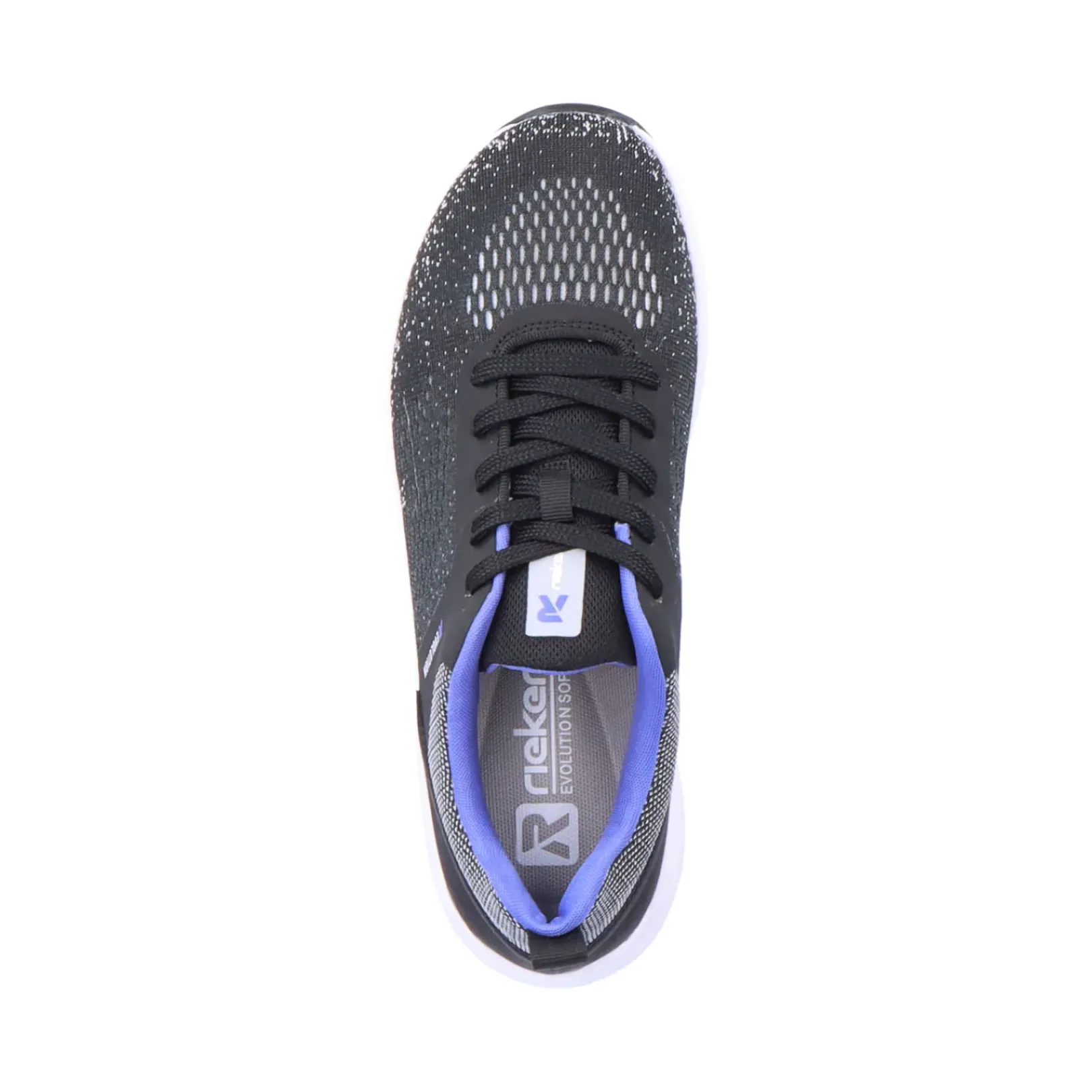 Sale Rieker Damskie Tenisowki Low Steel Black