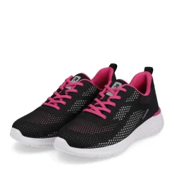 Hot Rieker Damskie Tenisowki Niskie Miejskie W Kolorze Czarnym, Flamingowym, Rozowym