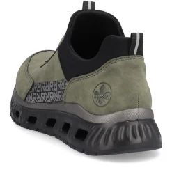 Fashion Rieker Kapcie Damskie Khaki-Czarne
