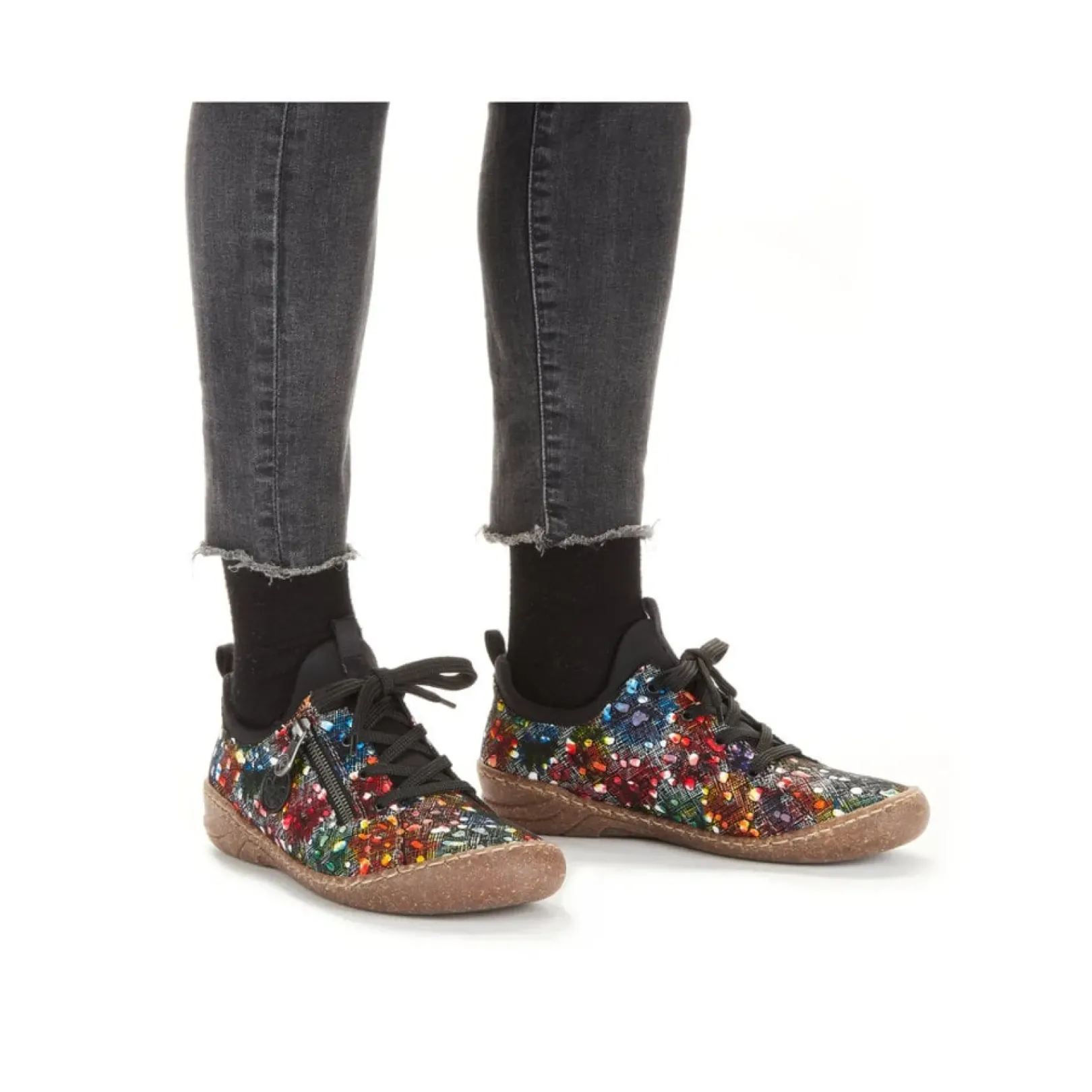 Fashion Rieker Kapcie Damskie Multi