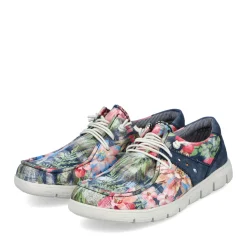 New Rieker Kapcie Damskie , Multi-Denim, Niebieskie