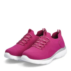 Hot Rieker Kapcie Damskie W Kolorze Krwistego Rozu