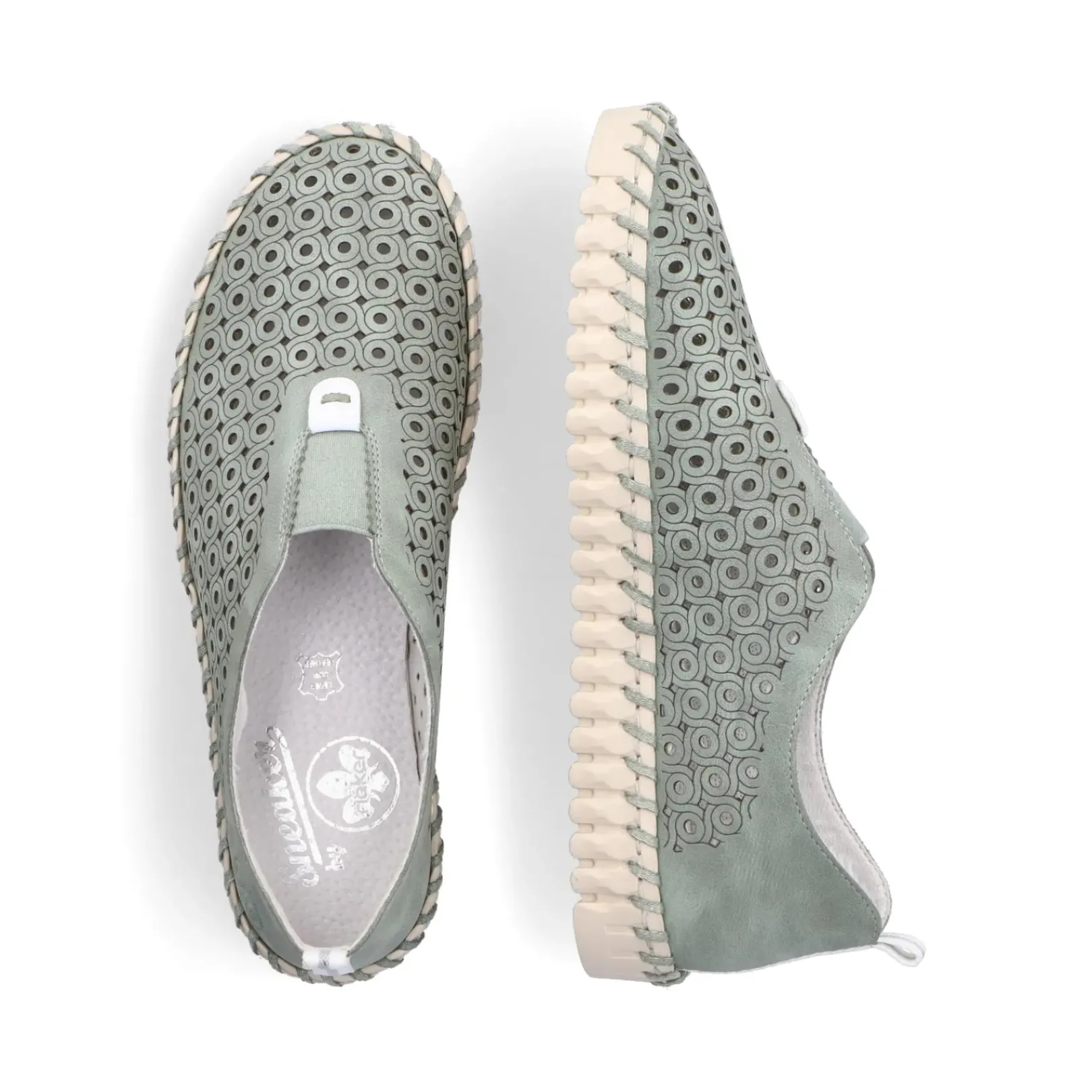 Discount Rieker Kapcie Damskie W Kolorze Khaki W Kolorze Zielonym