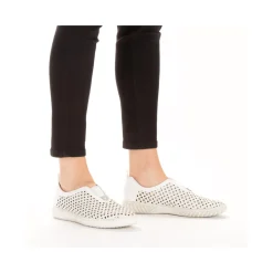 Clearance Rieker Kapcie Damskie W Kolorze Szaro-Bialym