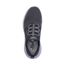 Fashion Rieker Kapcie Meskie , Asfaltowe, Czarne