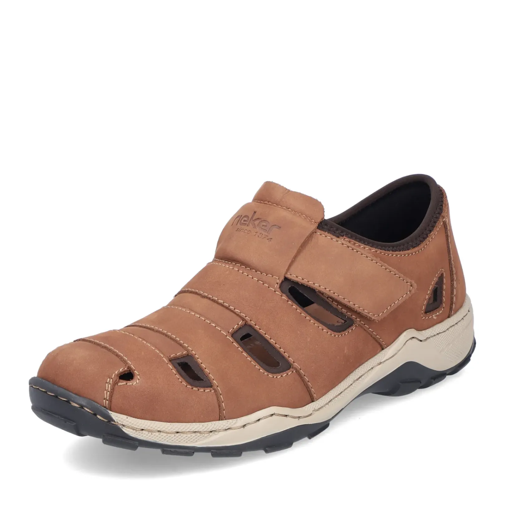 Clearance Rieker Kapcie Meskie , Drewnobrazowe