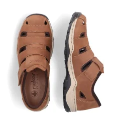 Clearance Rieker Kapcie Meskie , Drewnobrazowe
