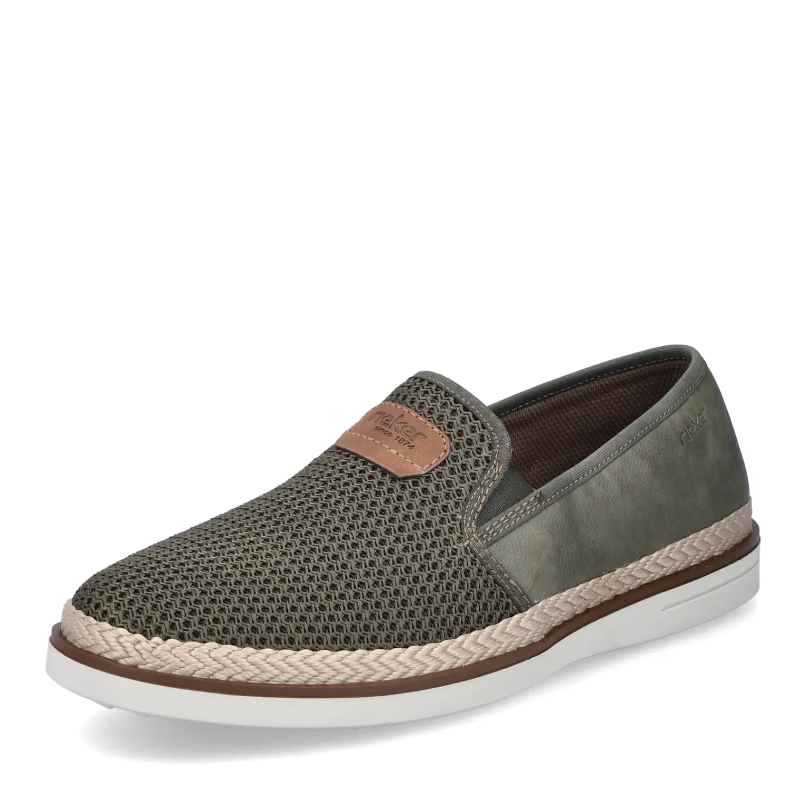 New Rieker Kapcie Meskie W Kolorze Khaki